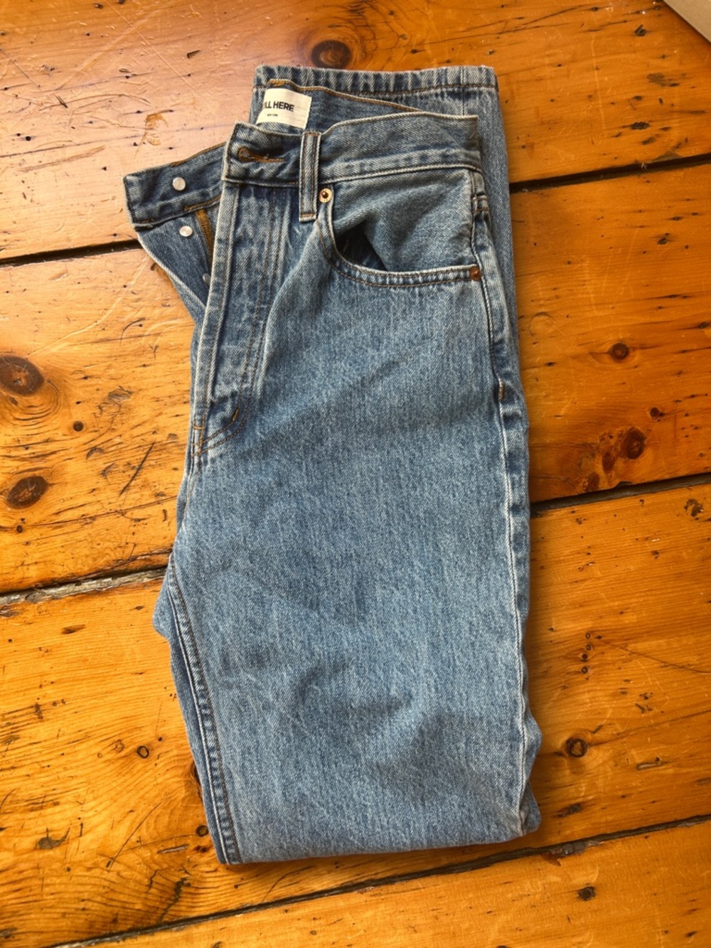 High-Rise Women's Blue Denim Jeans